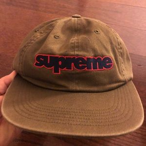 Supreme 6 panel Olive hat